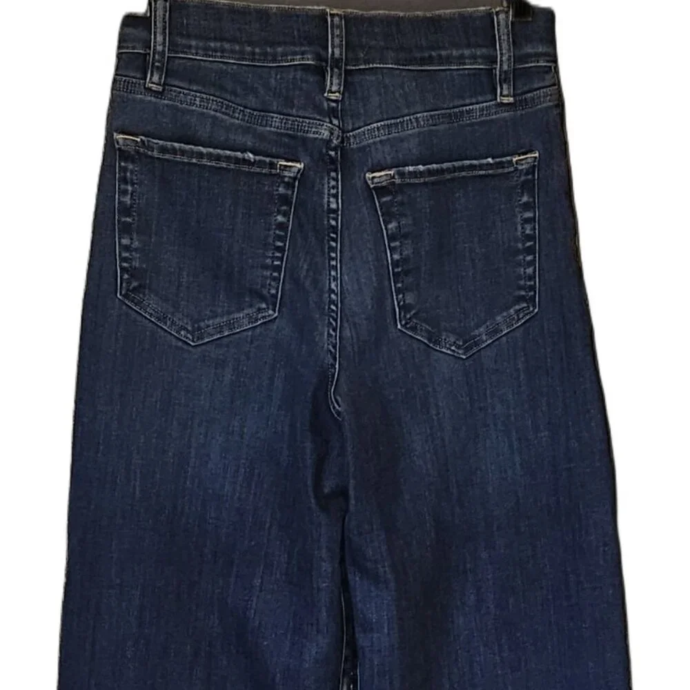 Frame Le Slim Palazzo jeans, fitted hip, high-rise, wide-leg sz 25 NEW w/tags - Picture 6 of 14